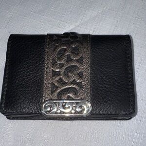Brighton Dark Brown/black and Silver Card Holder